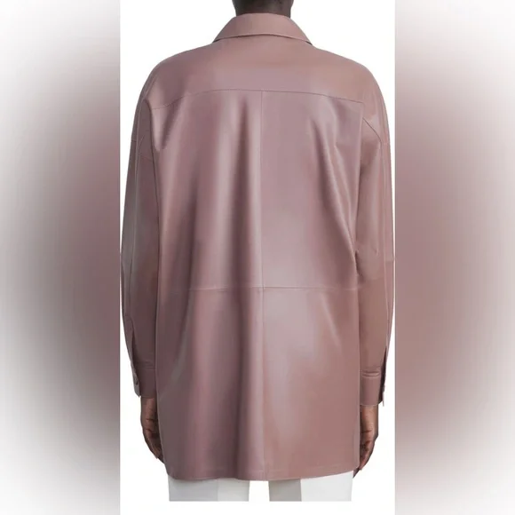 Lafayette 148 new york leather shirt - Picture 3 of 5